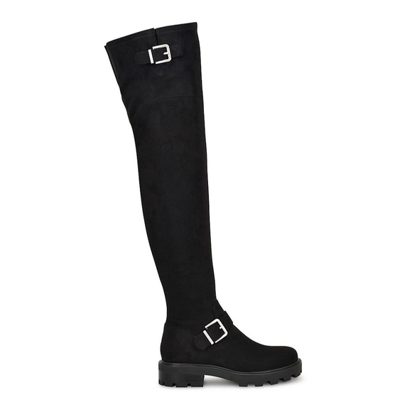 Black Over-the-Knee Womens Boots Size 6.5 - Picture 2 of 8